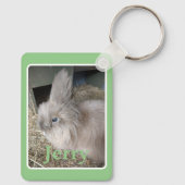 Groene Huis Bunny Photografie Keepomwille met naam Sleutelhanger (Achterkant)