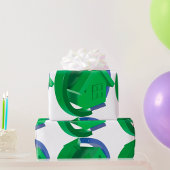 Groene Huis en pijlen Cadeaupapier