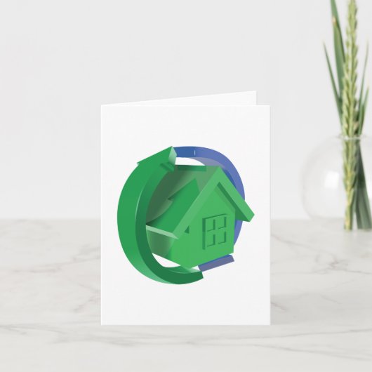 Groene Huis en pijlen Kaart (Voorkant)