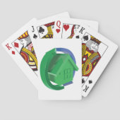 Groene Huis en pijlen Pokerkaarten (Achterkant)