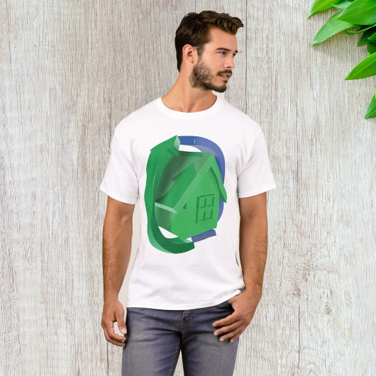 Groene Huis en pijlen T-shirt