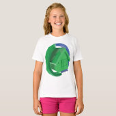 Groene Huis en pijlen T-shirt (Voorkant volledig)