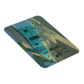 Groene Huis India Magneet (Rechterzijde)