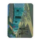 Groene Huis India Magneet (Verticaal)