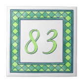 Groene Huis Nummer Tegeltje (Voorkant)