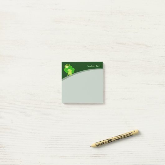 Groene Huis Post-it® Notes (Op bureau)