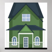Groene Huis Poster (Voorkant)