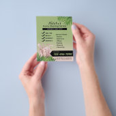 Groene Huis schoonmaken van de klantendienst Flyer (Hand)