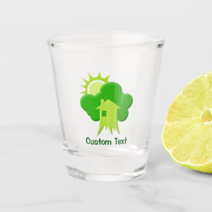 Groene Huis Shot Glas