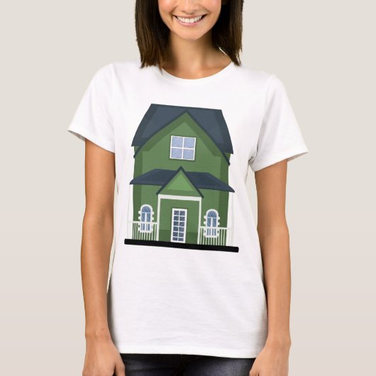 Groene Huis T-shirt (Voorkant)