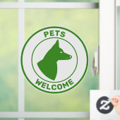 Groene huisdieren verwelkomen en doen met geprijsd raamsticker (Huis)