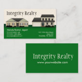 Groene huizen Visitekaartjes onroerend goed (Voorkant / Achterkant)