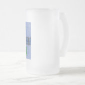 Groene hulst matglas bierpul (Voorkant rechts)