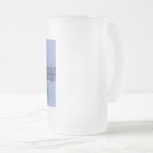 Groene hulst matglas bierpul (Voorkant rechts)