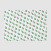 Groene Hulst Met Rode Bessen Tissuepapier (Voorkant)