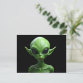 Groene humanoïde briefkaart (Staand voorkant)