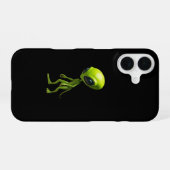 Groene humanoïde iPhone 16 hoesje (Achterkant horizontaal)