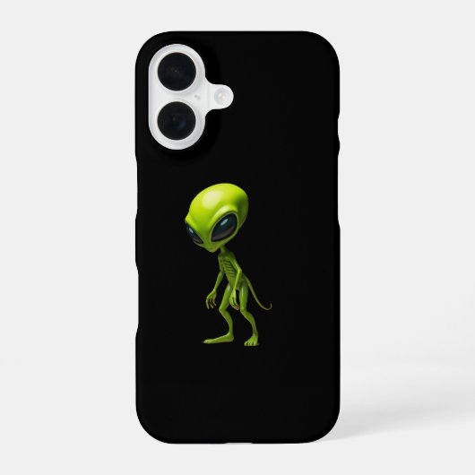 Groene humanoïde iPhone 16 hoesje (Achterkant)