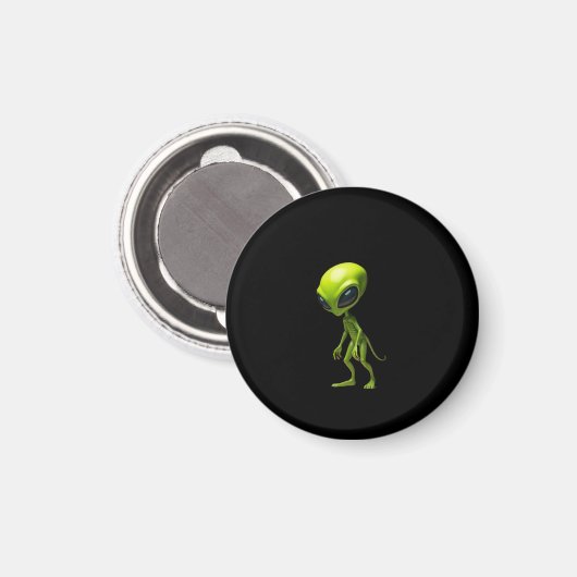 Groene humanoïde magneet (Voorkant / Achterkant)
