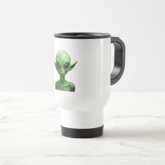 Groene humanoïde reisbeker (Voorkant rechts)