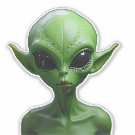 Groene humanoïde sticker (Voorkant)