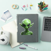 Groene humanoïde sticker (iPad Cover)