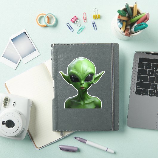 Groene humanoïde sticker (iPad Cover)