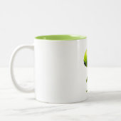 Groene humanoïde tweekleurige koffiemok (Links)