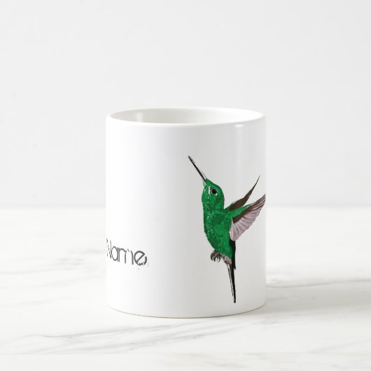 Groene Hummingbird - Aangepaste naam Koffiemok (Center)