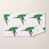 Groene Hummingbird Bad Handdoek (Handdoek)
