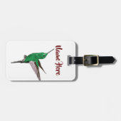 Groene Hummingbird Bagagelabel (Voorkant horizontaal)