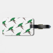 Groene Hummingbird Bagagelabel (Achterkant horizontaal)