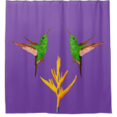 Groene Hummingbird Douchegordijn (Voorkant)