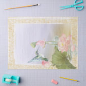 Groene Hummingbird en Roze Vloeiende Ontvlek Tissuepapier (Craft)