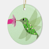 Groene Hummingbird Keramisch Ornament (Links)