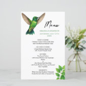 Groene Hummingbird Leafy Botanische grens bruiloft (Staand voorkant)