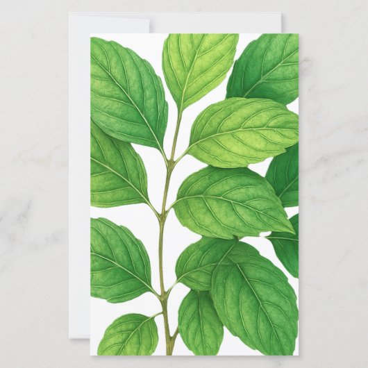 Groene Hummingbird Leafy Botanische grens bruiloft (Achterkant)