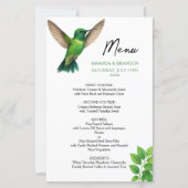 Groene Hummingbird Leafy Botanische grens bruiloft (Voorkant)