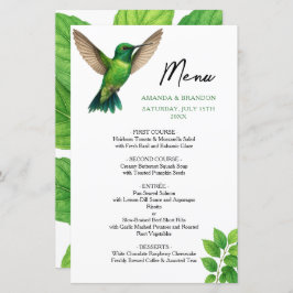 Groene Hummingbird Leafy Botanische grens bruiloft