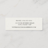 Groene Hummingbird Mini Visitekaartje (Achterkant)