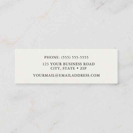 Groene Hummingbird Mini Visitekaartje (Achterkant)