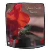 Groene Hummingbird op de ventilator. Backpack Face (Verwijderbaar gezicht)