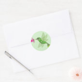 Groene Hummingbird Ronde Sticker (Envelop)