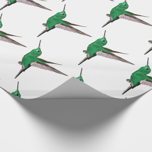 Groene Hummingvogels Cadeaupapier (Hoek)