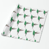 Groene Hummingvogels Cadeaupapier (Uitgerold)