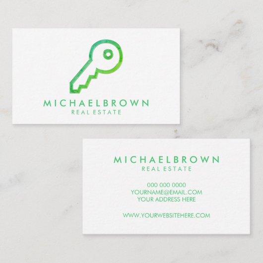 Groene huurwoning visitekaartje (Voorkant / Achterkant)