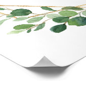 Groene-huwelijk-liefde-is-zoete-feestbord Poster (Hoek)