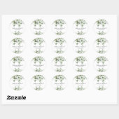 Groene Huwelijk Ronde Sticker (Vel)