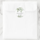 Groene Huwelijk Ronde Sticker (Tas)