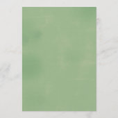 Groene Huwelijks Itinerarium Welkomstbrief Programmakaart (Achterkant)